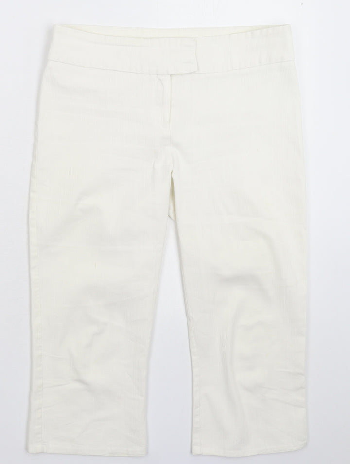 Cortelle Womens White  Denim Bermuda Shorts Size 32 in