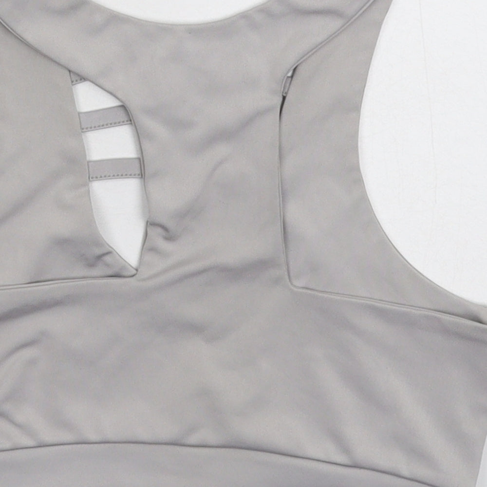 In the Style Womens Silver   Cropped T-Shirt Size 8