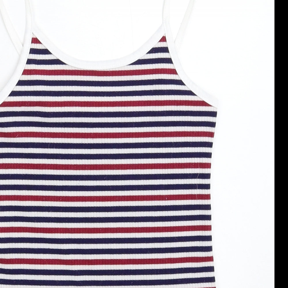 Preworn Womens Multicoloured Striped  Bodysuit One-Piece Size S