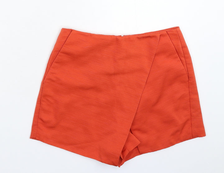 Topshop Womens Orange Mini Skort Size 6