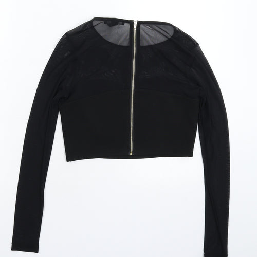 FOREVER 21 Womens Black   Cropped Blouse Size M