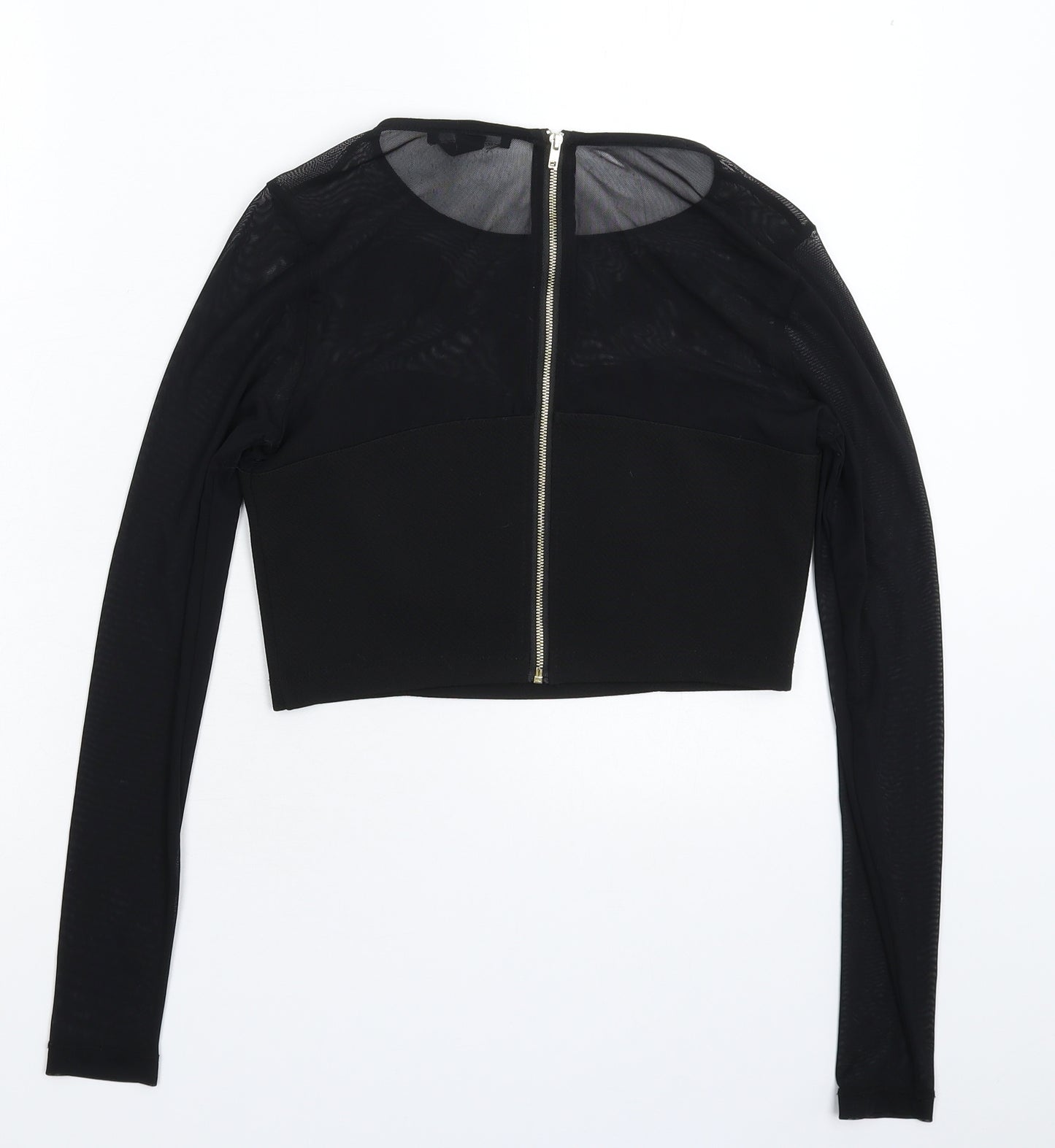 FOREVER 21 Womens Black   Cropped Blouse Size M