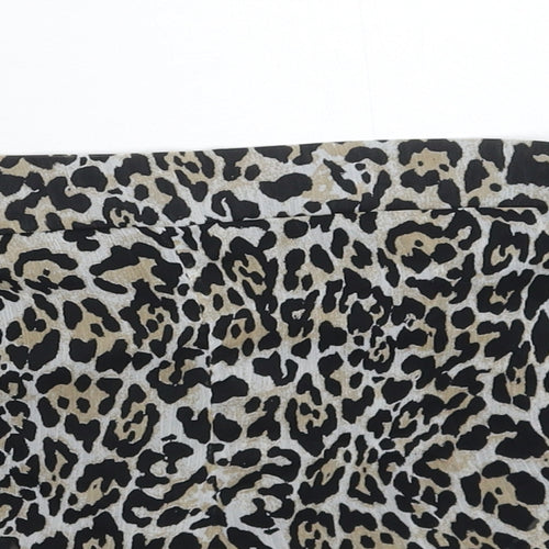 Boohoo Womens Multicoloured Animal Print  Hot Pants Shorts Size 10