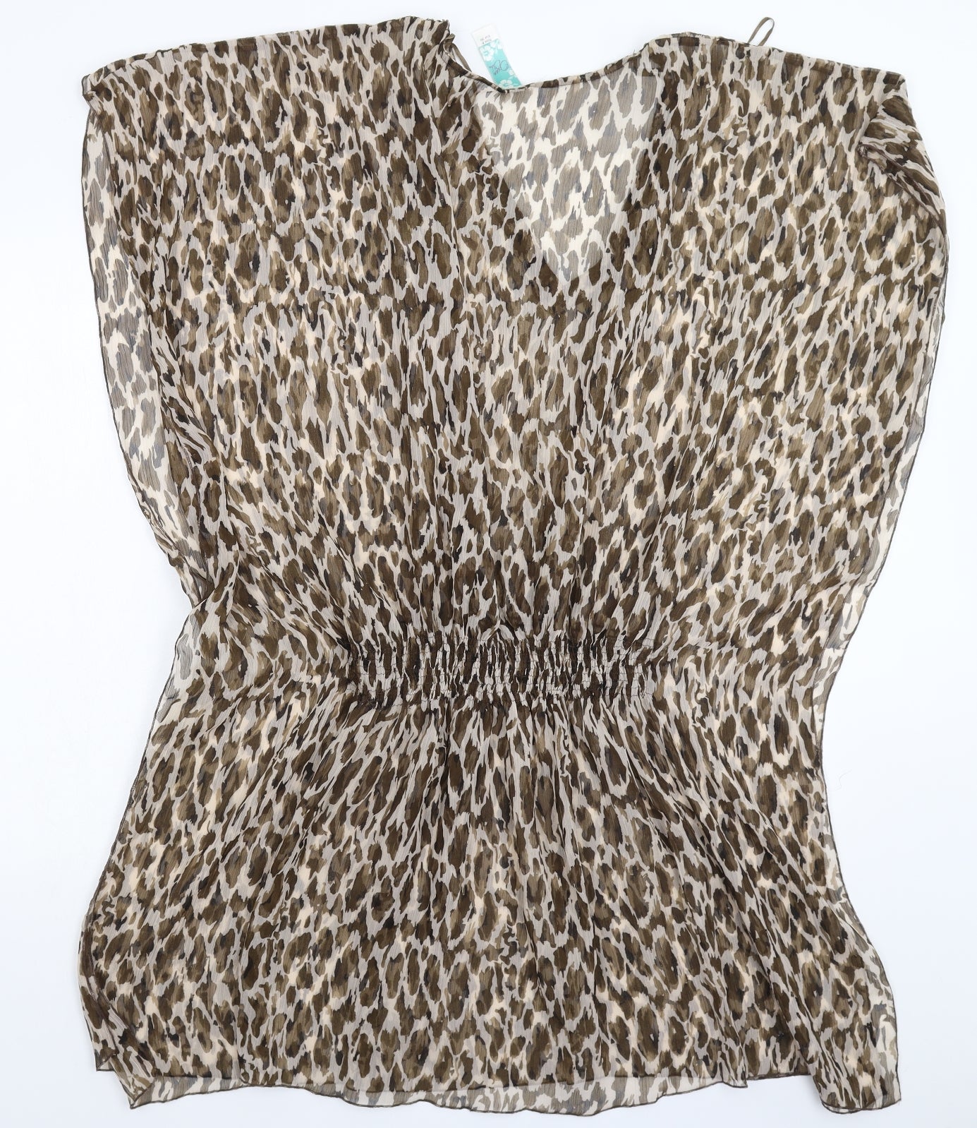Ocean Club Womens Multicoloured Animal Print  Basic Blouse Size 8  - Oversized