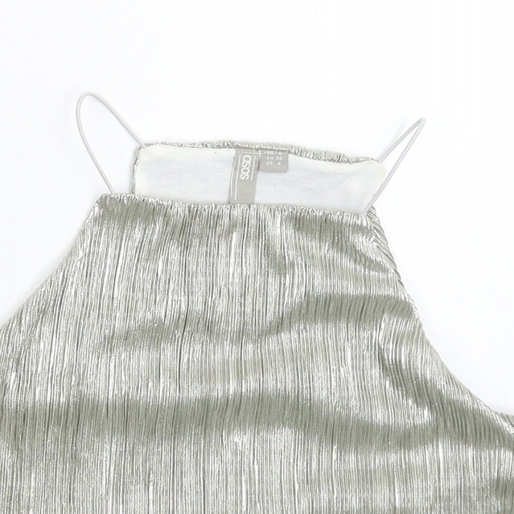 ASOS Womens Silver   Basic Tank Size 8