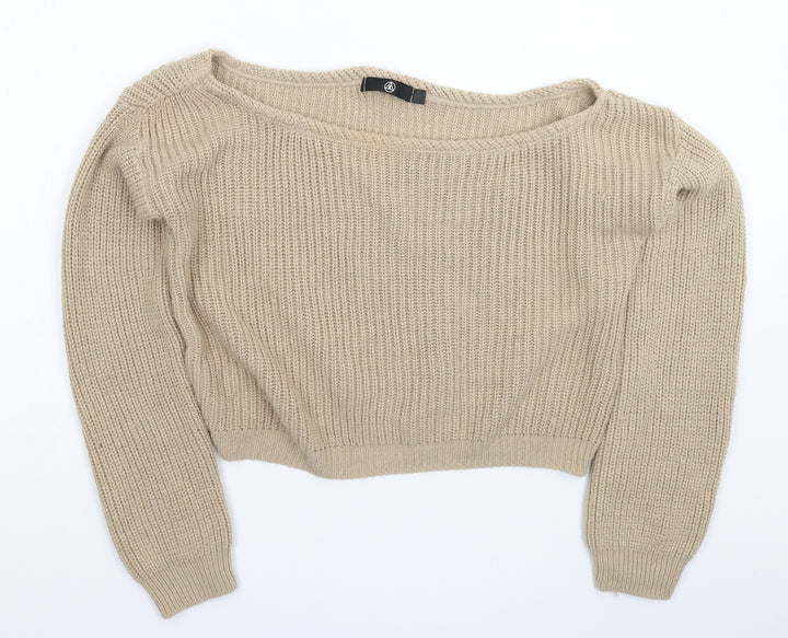 Missguided Womens Grey Knit Pullover Jumper Size S