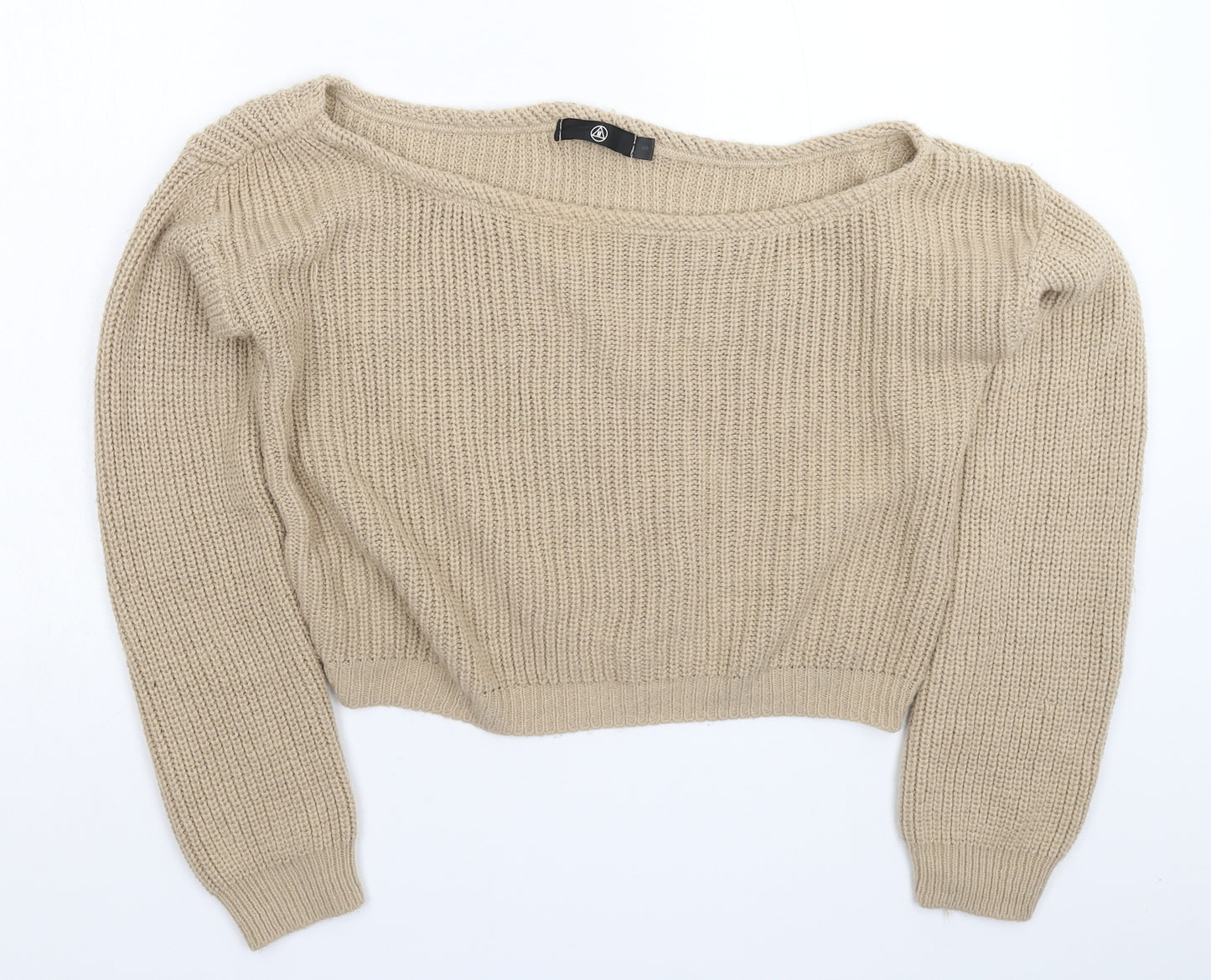 Missguided Womens Grey  Knit Pullover Jumper Size S