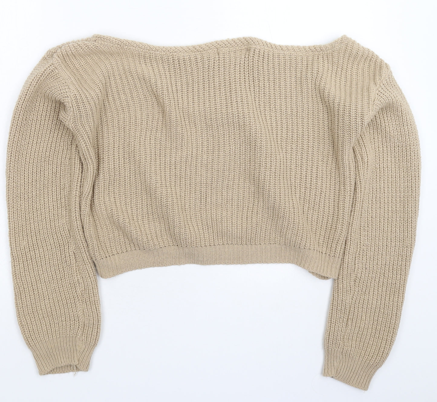 Missguided Womens Grey  Knit Pullover Jumper Size S