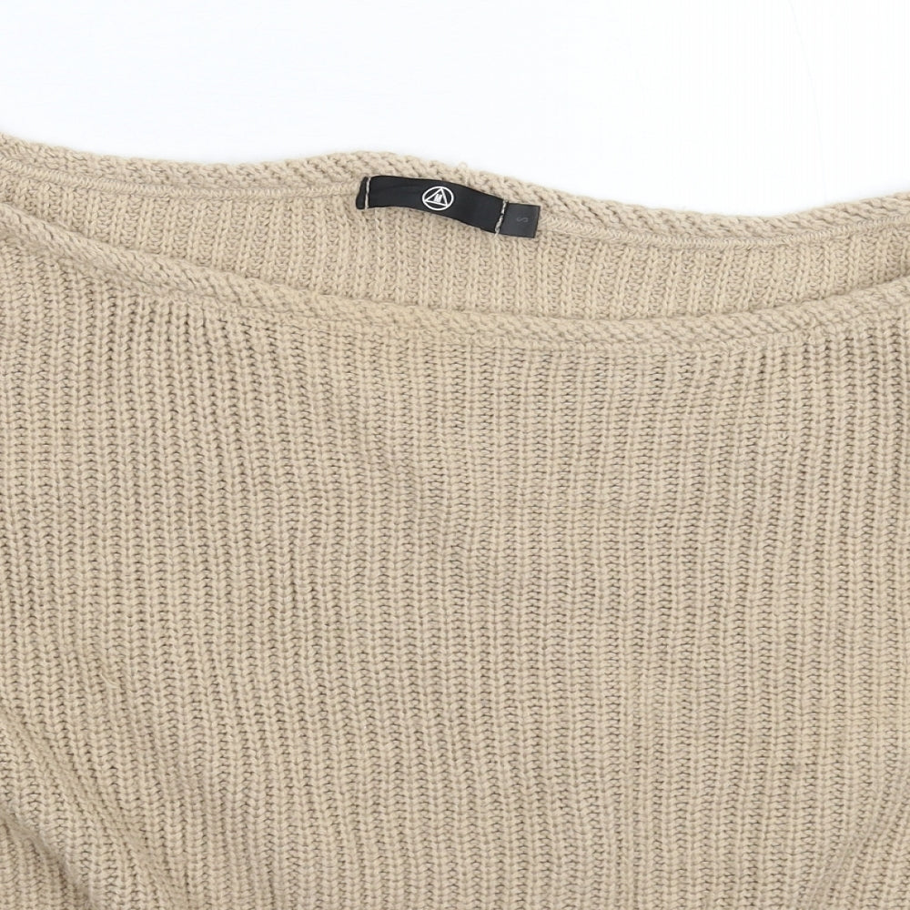 Missguided Womens Grey  Knit Pullover Jumper Size S