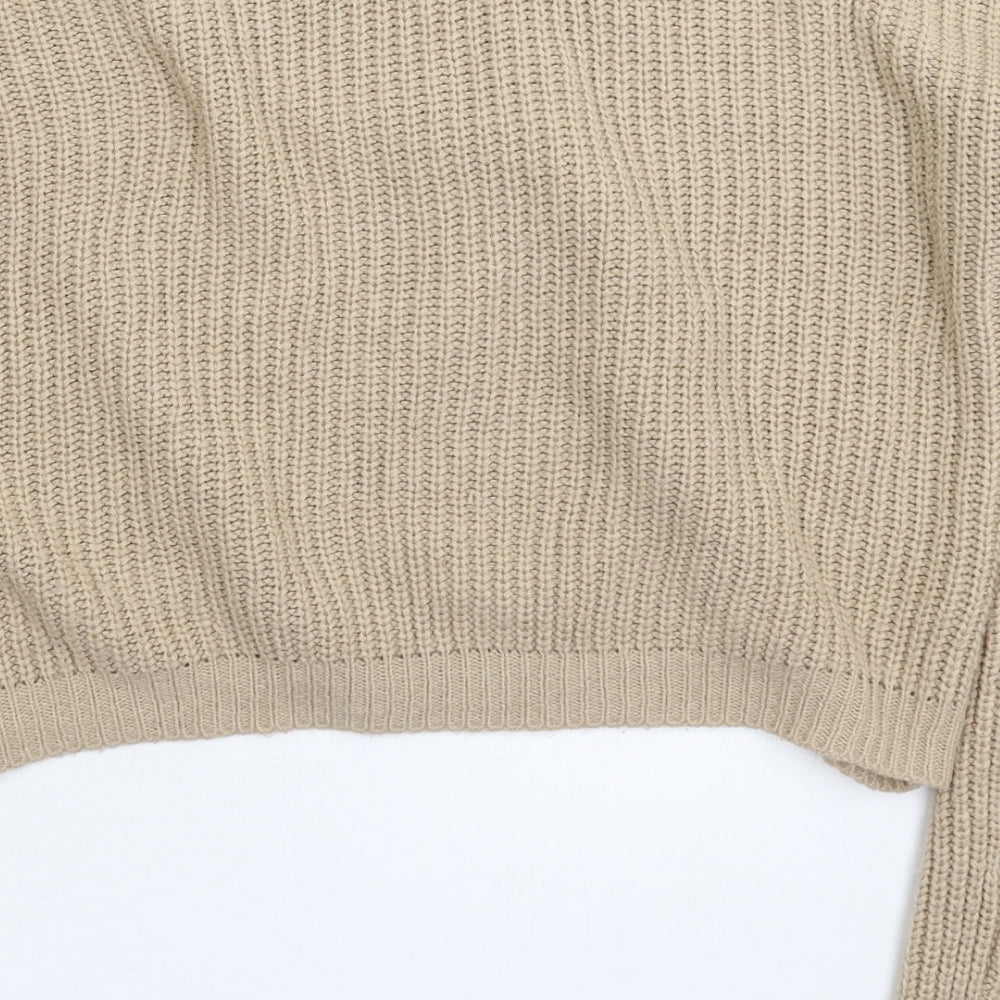 Missguided Womens Grey  Knit Pullover Jumper Size S