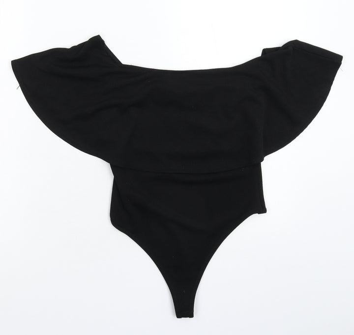 Club L Womens Black Bodysuit One-Piece Size 6