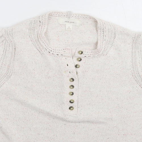 Marks and Spencer Womens Grey  Knit Pullover Jumper Size 12
