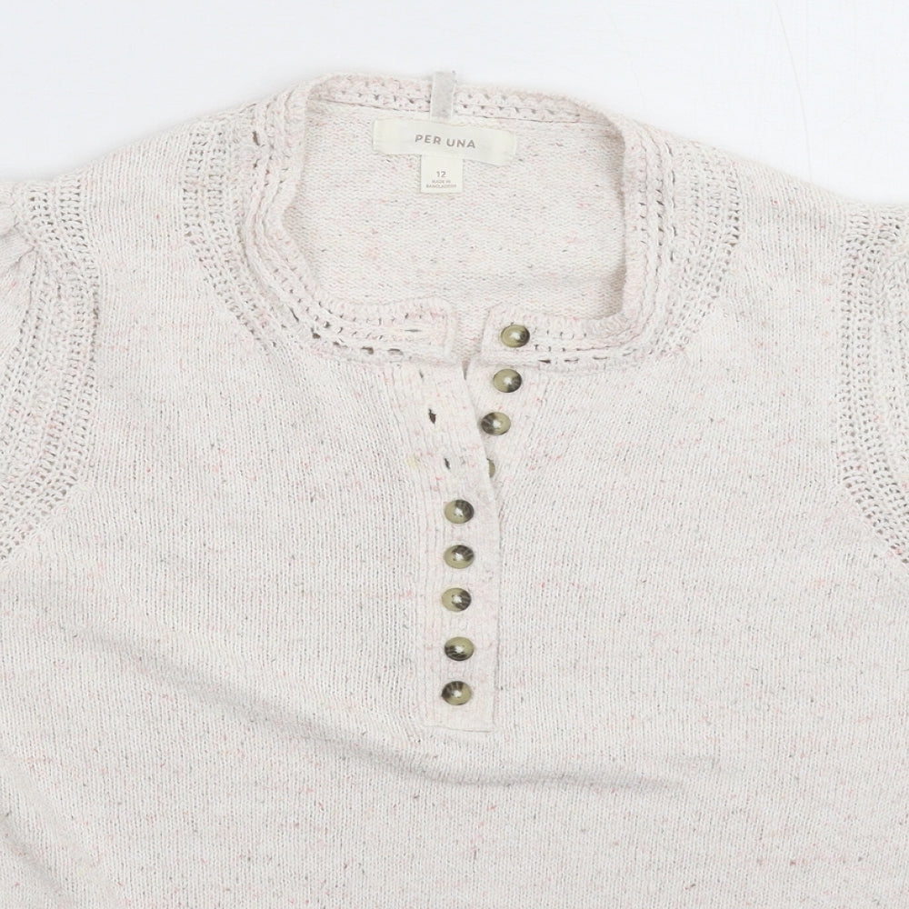 Marks and Spencer Womens Grey  Knit Pullover Jumper Size 12