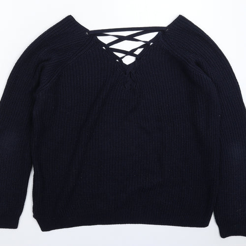 F&F Womens Blue  Knit Pullover Jumper Size 12
