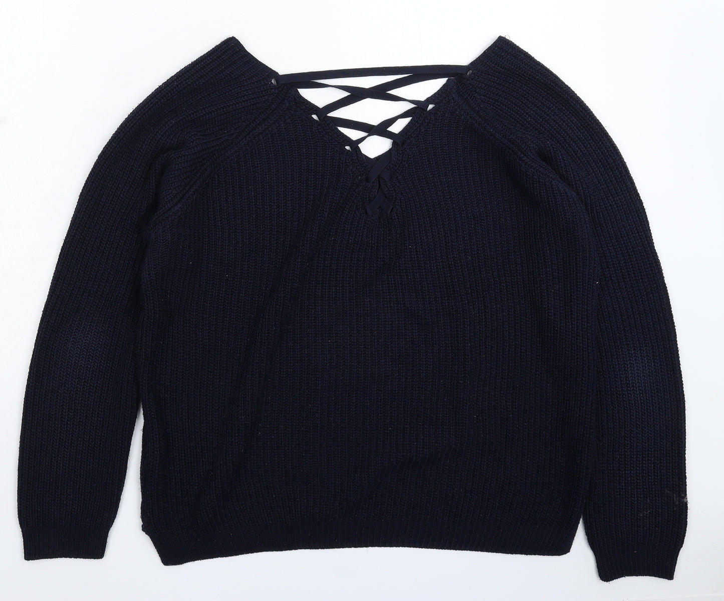 F&F Womens Blue  Knit Pullover Jumper Size 12