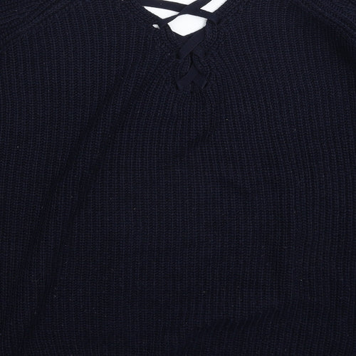 F&F Womens Blue  Knit Pullover Jumper Size 12