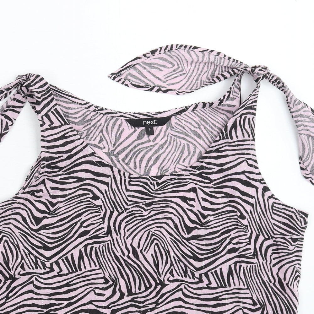 NEXT Womens Pink Animal Print  Basic Tank Size 8
