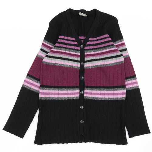 mackays Womens Multicoloured Striped  Cardigan Jumper Size M