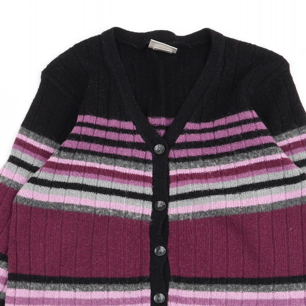 mackays Womens Multicoloured Striped  Cardigan Jumper Size M