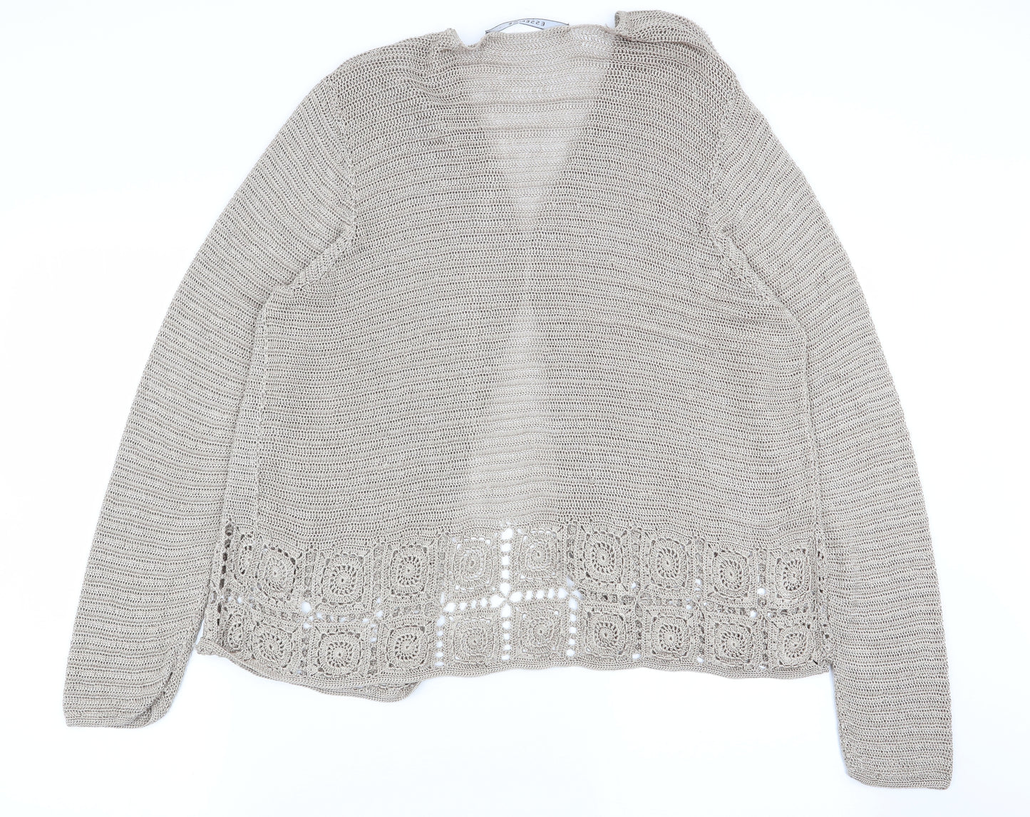 essence Womens Beige   Cardigan Jumper Size 22