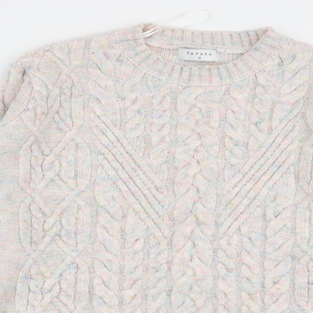 Papaya Womens Multicoloured   Pullover Jumper Size M