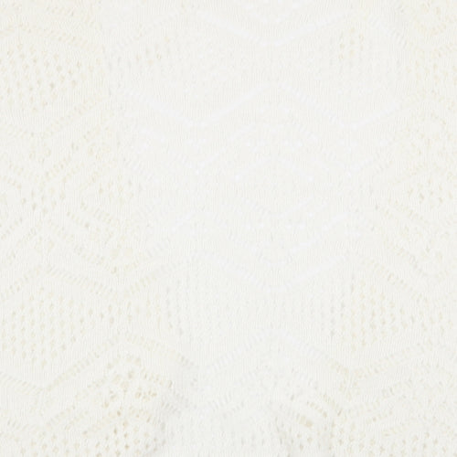 Asda George Womens White Geometric  Cardigan Jumper Size M