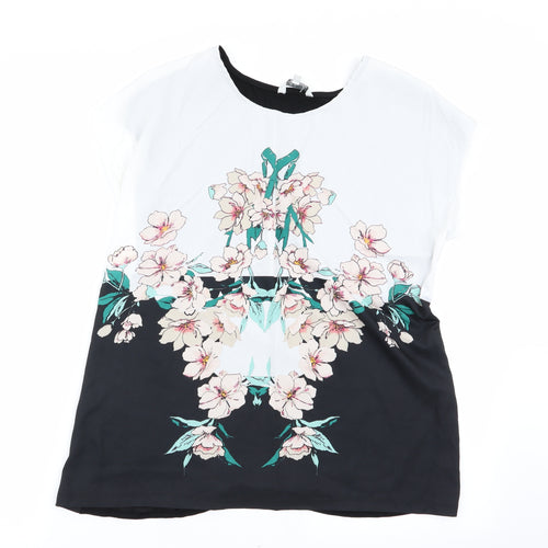 Peacocks Womens Multicoloured Floral  Basic Tank Size 14