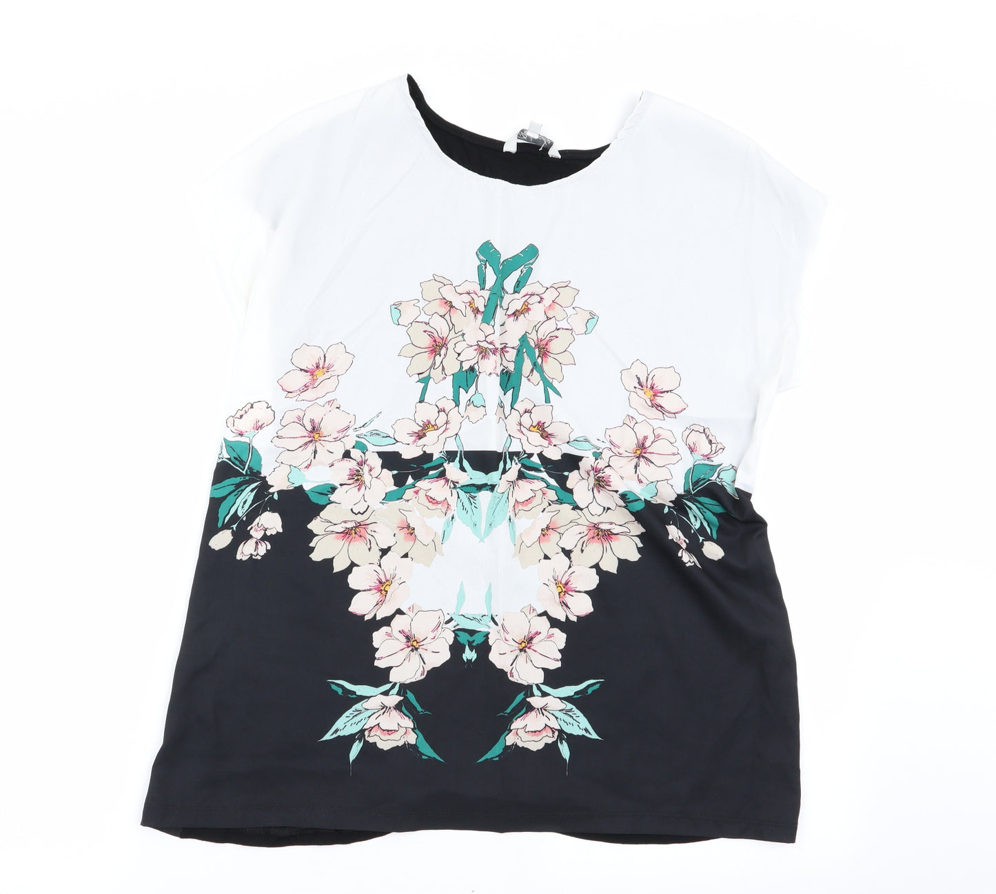 Peacocks Womens Multicoloured Floral  Basic Tank Size 14