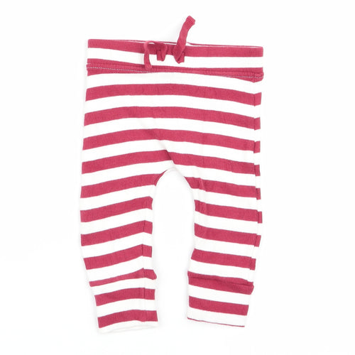 Asda George Girls Multicoloured Striped  Jogger Trousers Size 3-6 Months