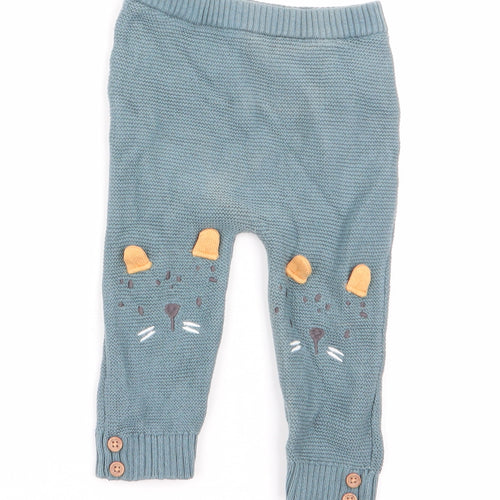 F&F Boys Green   Jogger Trousers Size 3-6 Months