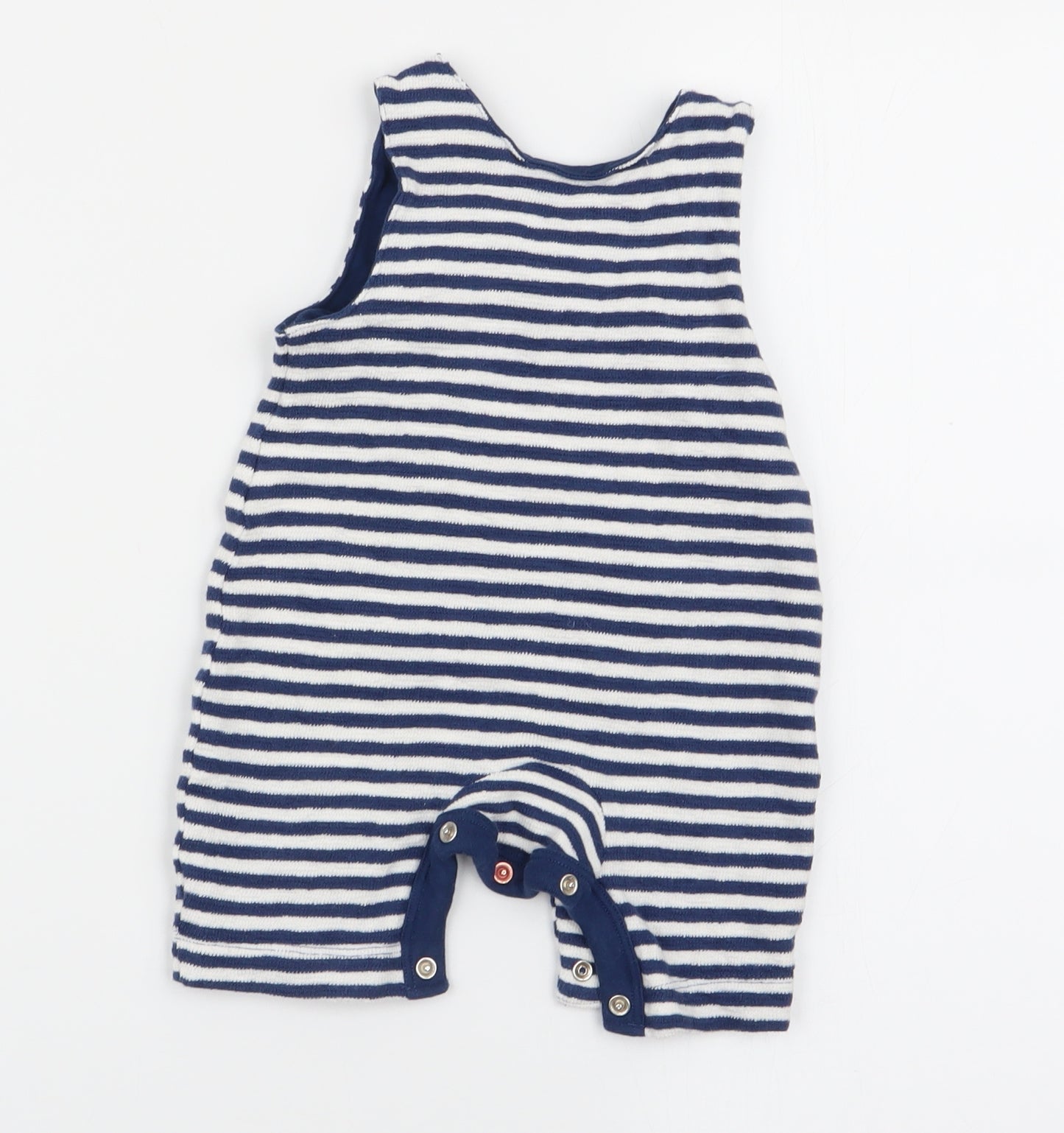 M&S Boys Multicoloured Striped  Dungaree One-Piece Size 0-3 Months