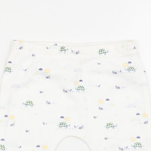 fred and flo Boys White Animal Print  Jogger Trousers Size 3-6 Months  - leggings