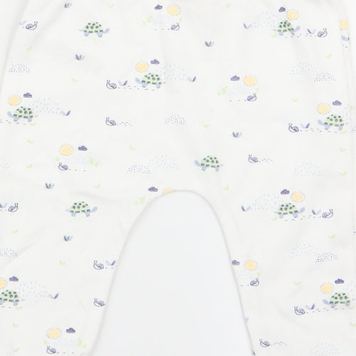 fred and flo Boys White Animal Print  Jogger Trousers Size 3-6 Months  - leggings