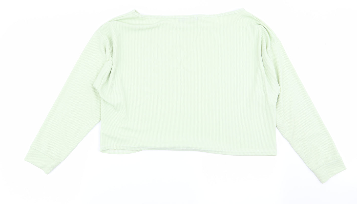 nastygal Womens Green   Basic T-Shirt Size 12