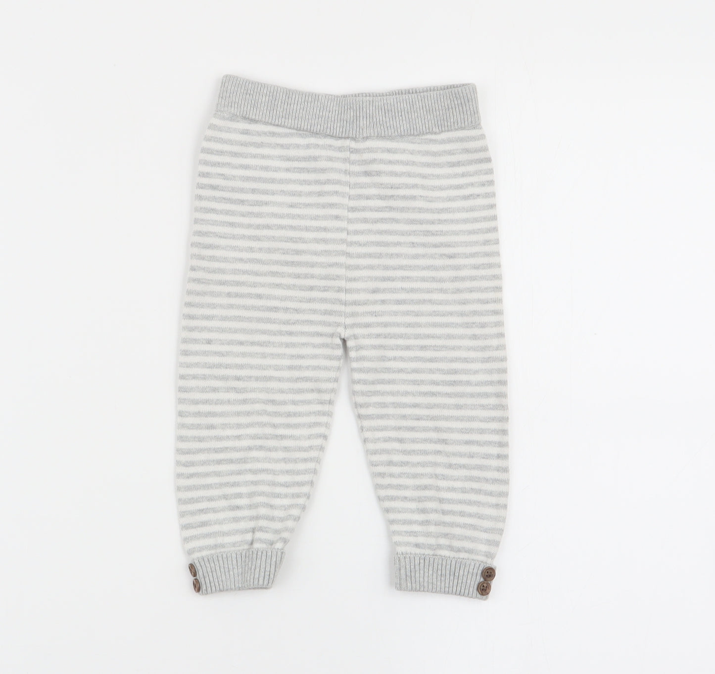 F&F Boys Multicoloured Striped  Jogger Trousers Size 6-9 Months