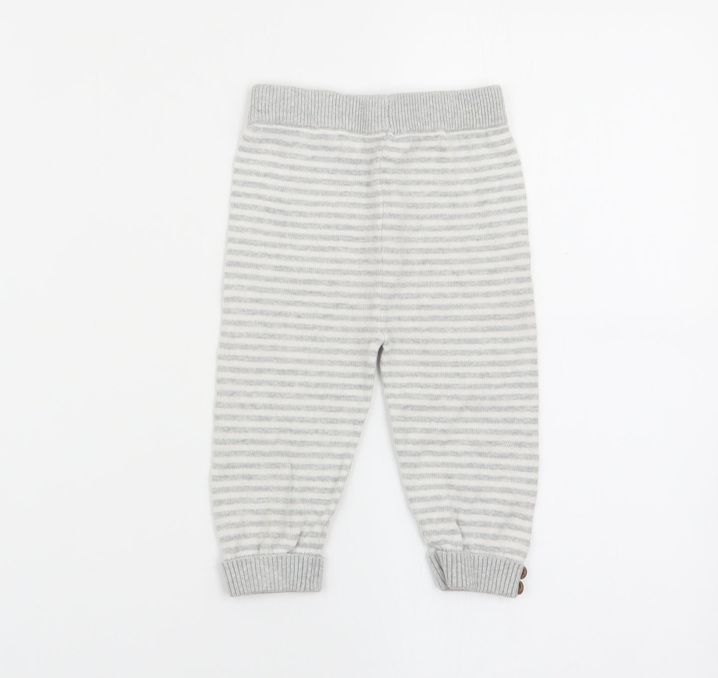 F&F Boys Multicoloured Striped  Jogger Trousers Size 6-9 Months