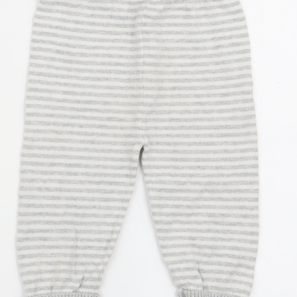 F&F Boys Multicoloured Striped  Jogger Trousers Size 6-9 Months