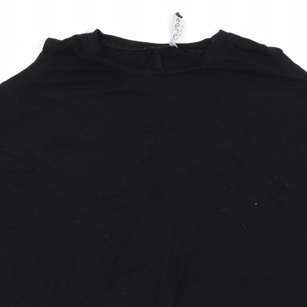 Select Womens Black   Basic T-Shirt Size 12