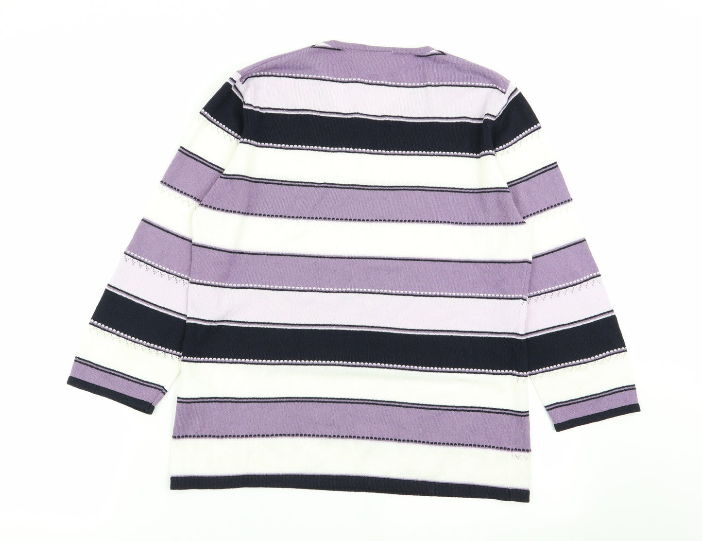 Eastex Womens Multicoloured Striped  Basic T-Shirt Size 10