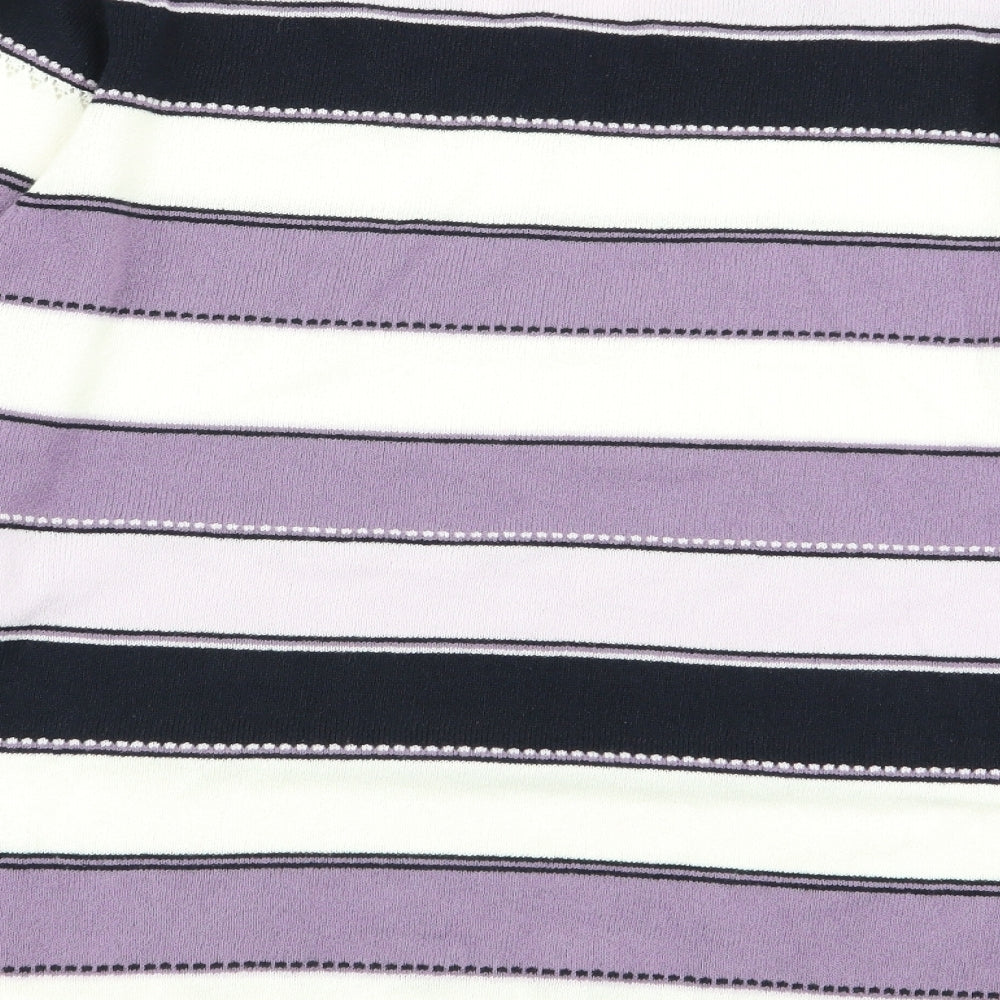 Eastex Womens Multicoloured Striped  Basic T-Shirt Size 10