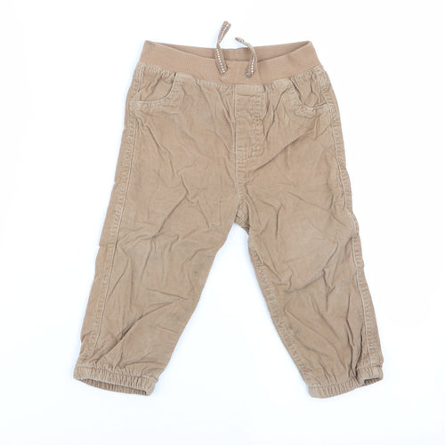 F&F Boys Beige   Cargo Trousers Size 12-18 Months  - chino