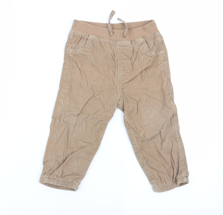 F&F Boys Beige   Cargo Trousers Size 12-18 Months  - chino