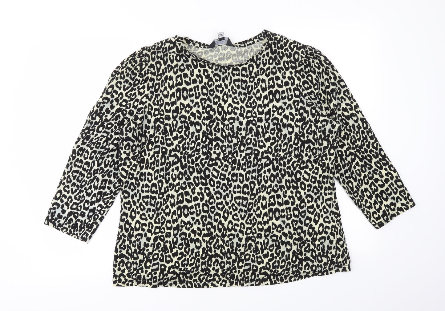 Dorothy pekins Womens Brown Animal Print  Basic T-Shirt Size 18