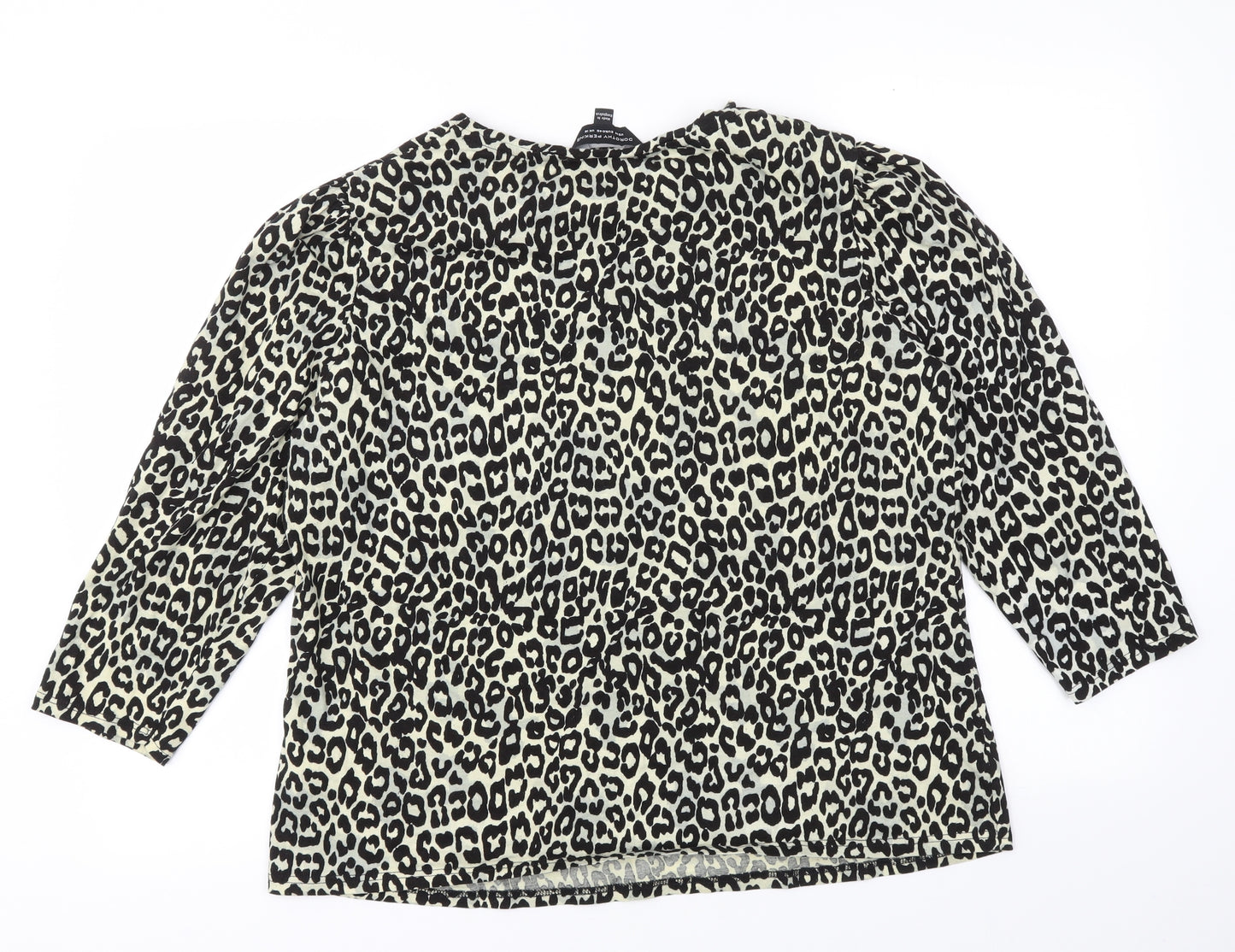 Dorothy pekins Womens Brown Animal Print  Basic T-Shirt Size 18