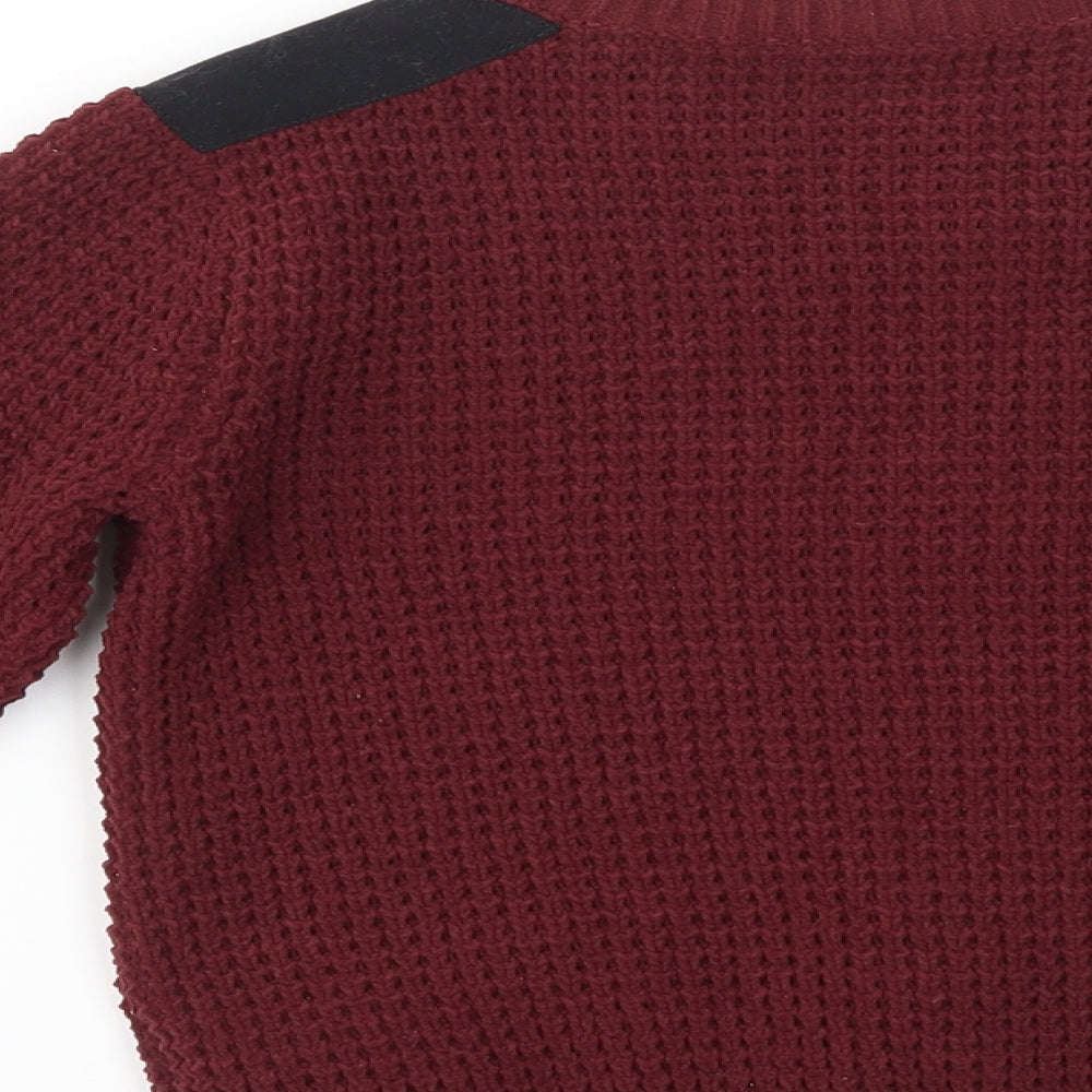 F&F Boys Red   Pullover Jumper Size 5-6 Years