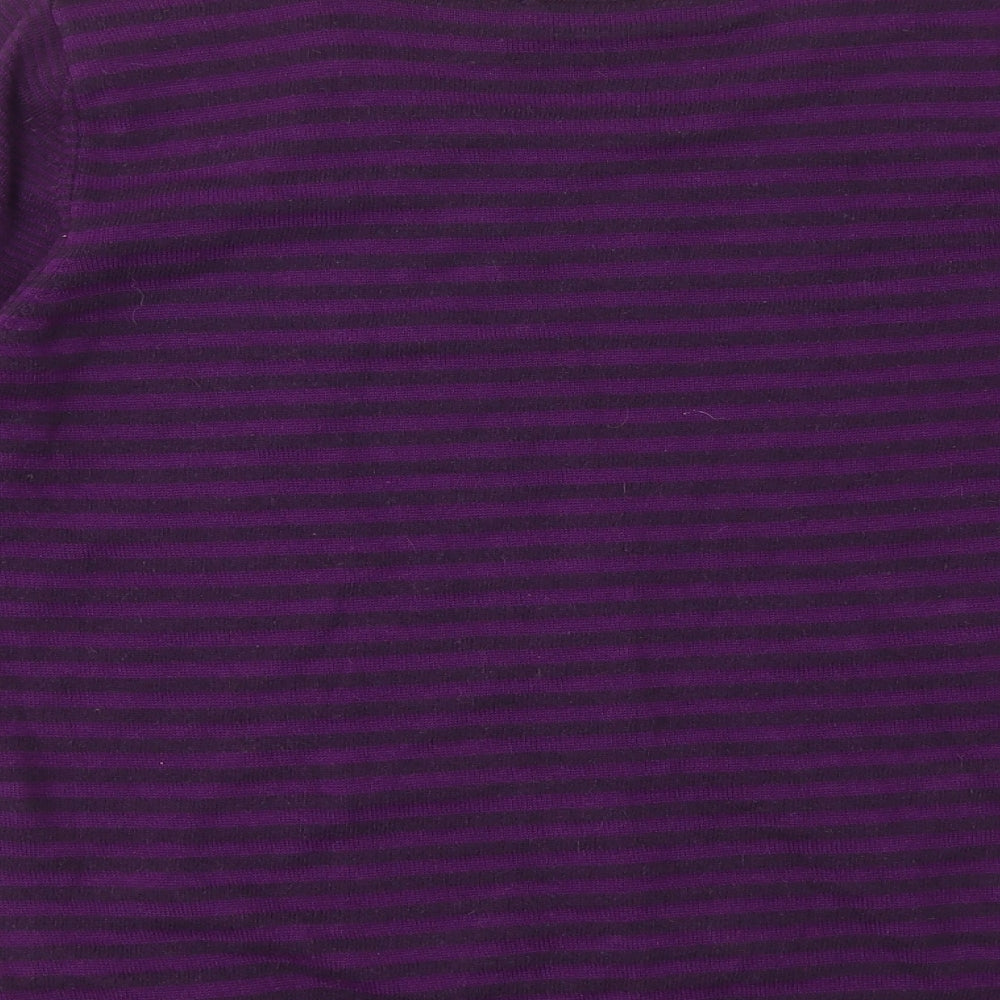 Per Una Womens Purple Striped  Pullover Jumper Size 14