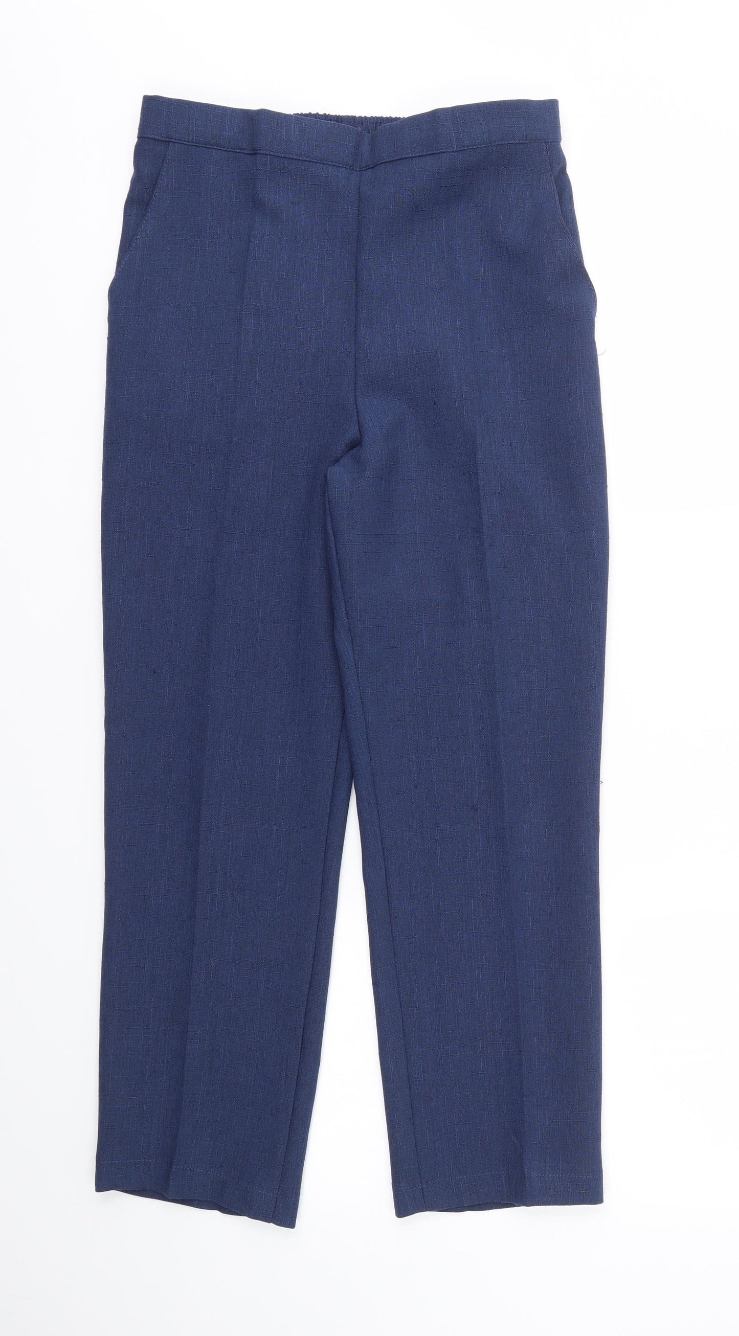 Preworn Womens Blue   Trousers  Size 10 L25 in - stretch waistband