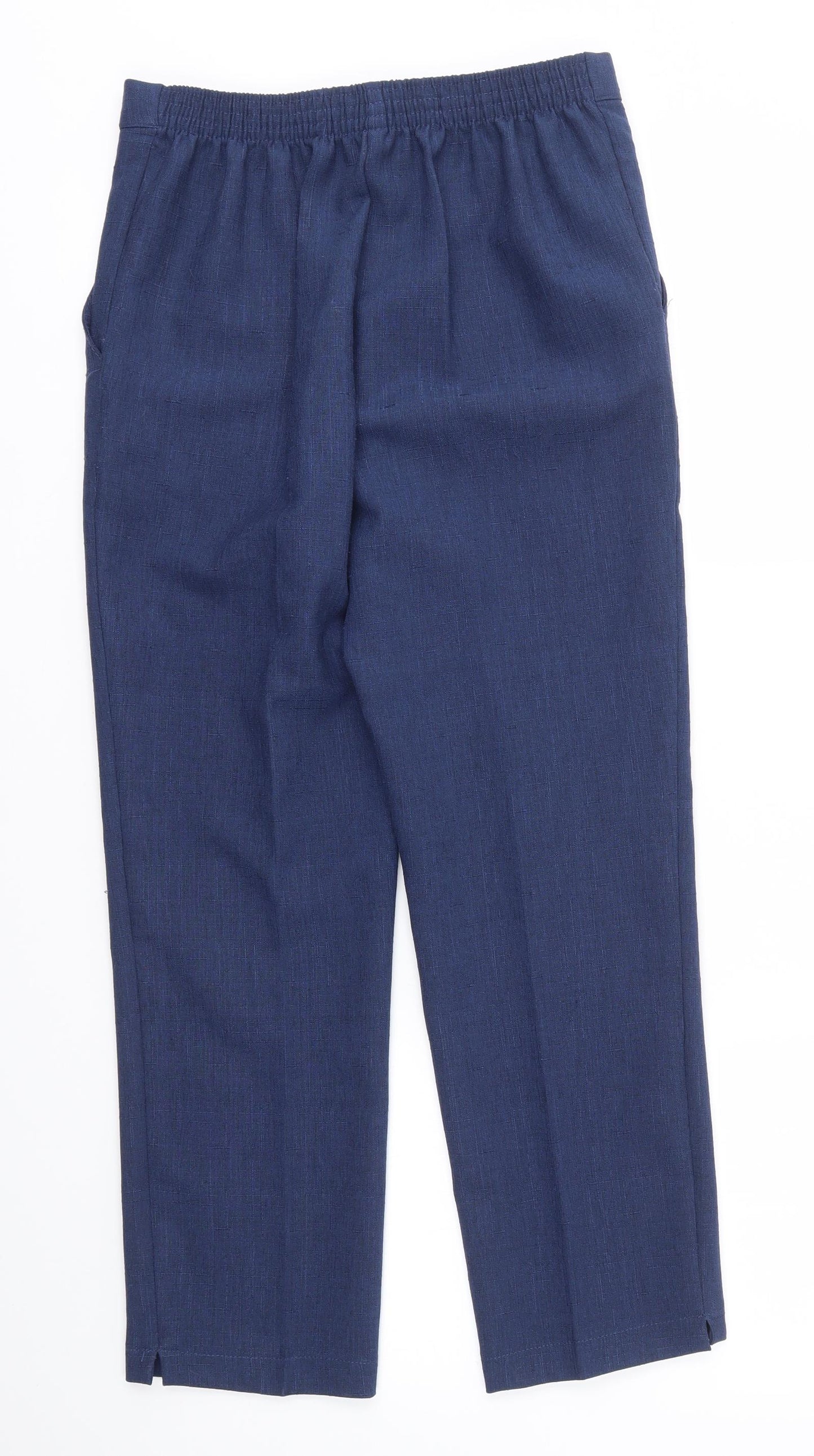 Preworn Womens Blue   Trousers  Size 10 L25 in - stretch waistband