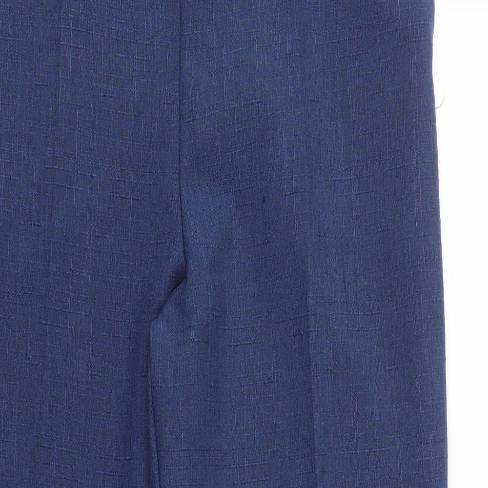 Preworn Womens Blue   Trousers  Size 10 L25 in - stretch waistband