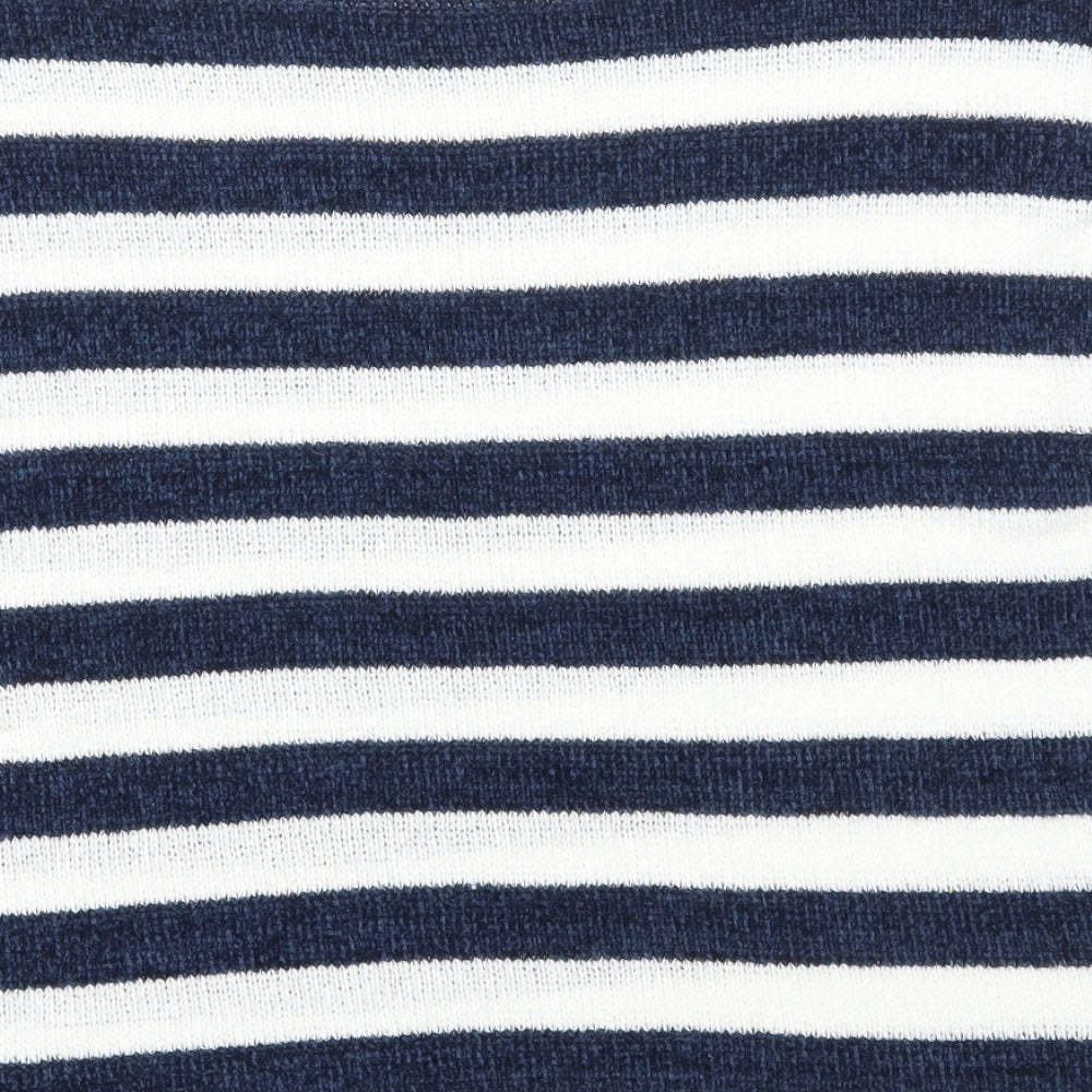 TU Womens Blue Striped  Basic T-Shirt Size 8